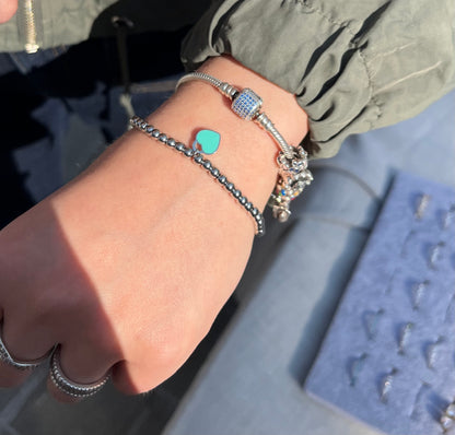 Pulseras corazón esmalte