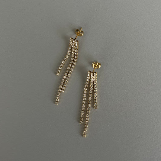Aretes cascada triple