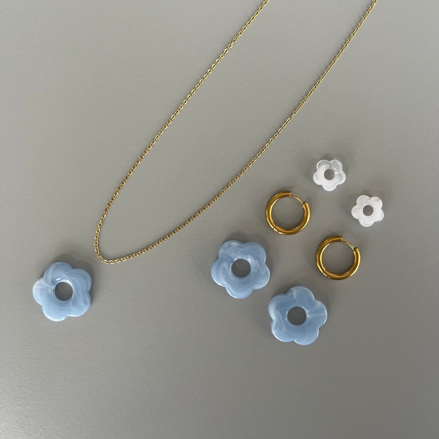 Set flores azules