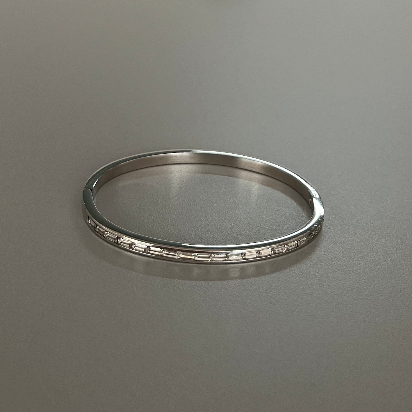 Brazalete baguette plateado
