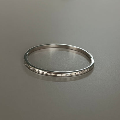 Brazalete baguette plateado
