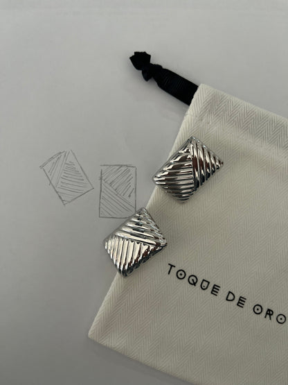 Aretes vintage rectangulares
