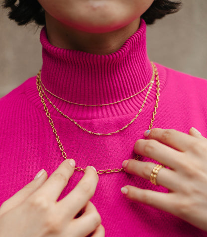 Collar cadena mini bolitas