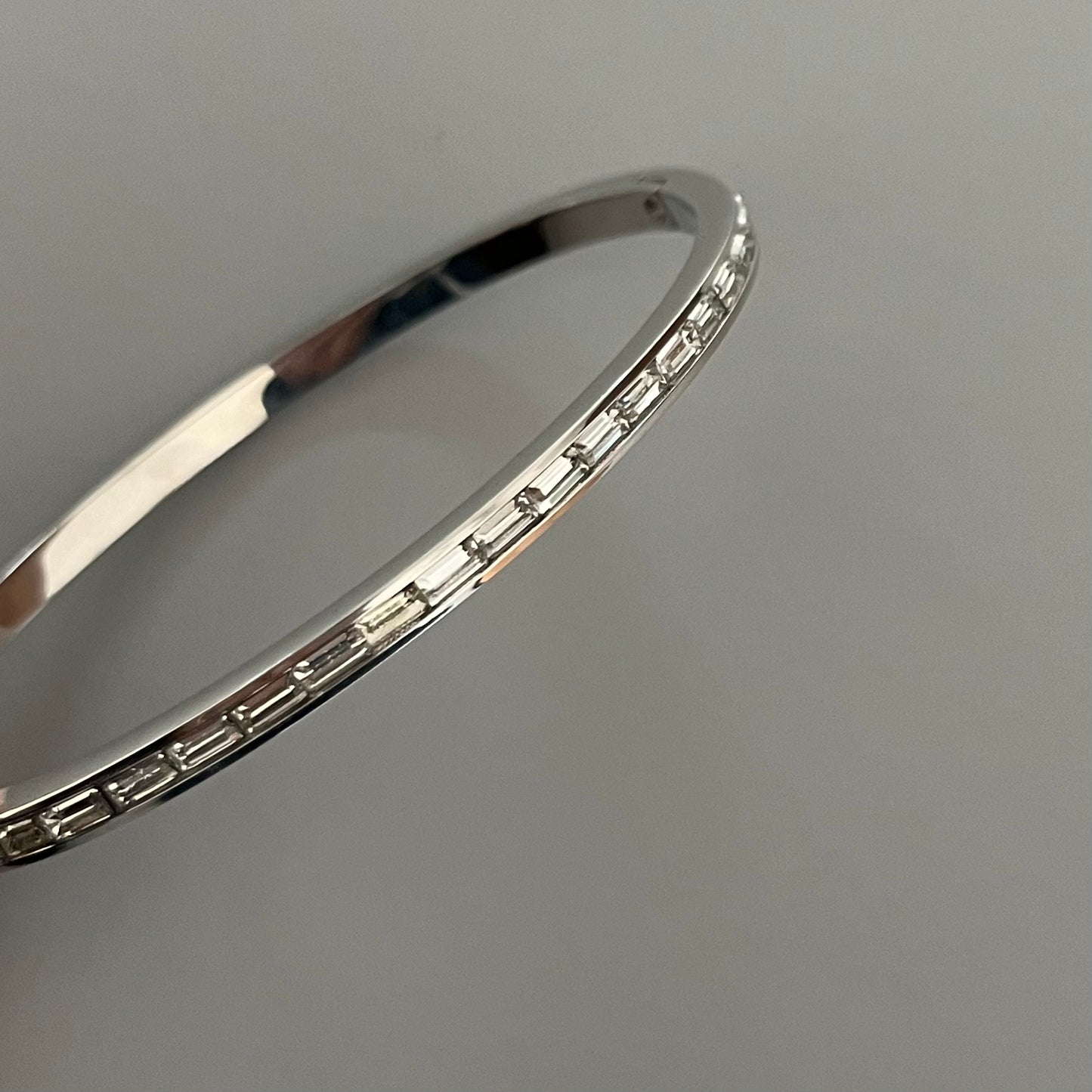 Brazalete baguette plateado