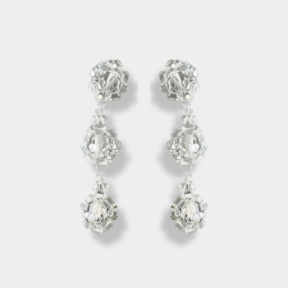 Aretes flor cristal