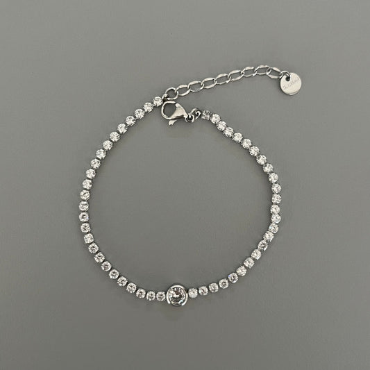 Pulsera zirconias círculo
