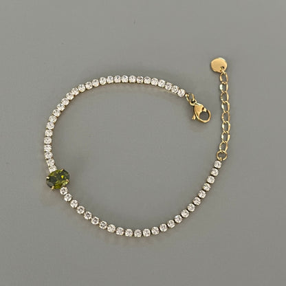 Pulsera óvalo verde