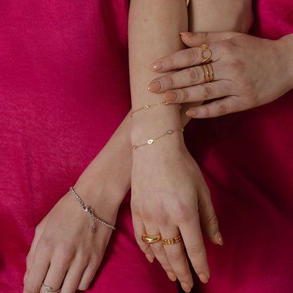 Pulsera zirconias de gota