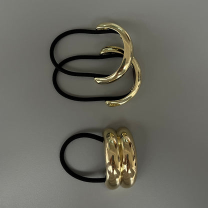Set hair cuffs dorados