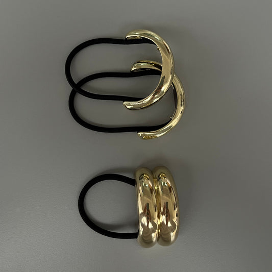 Set hair cuffs dorados