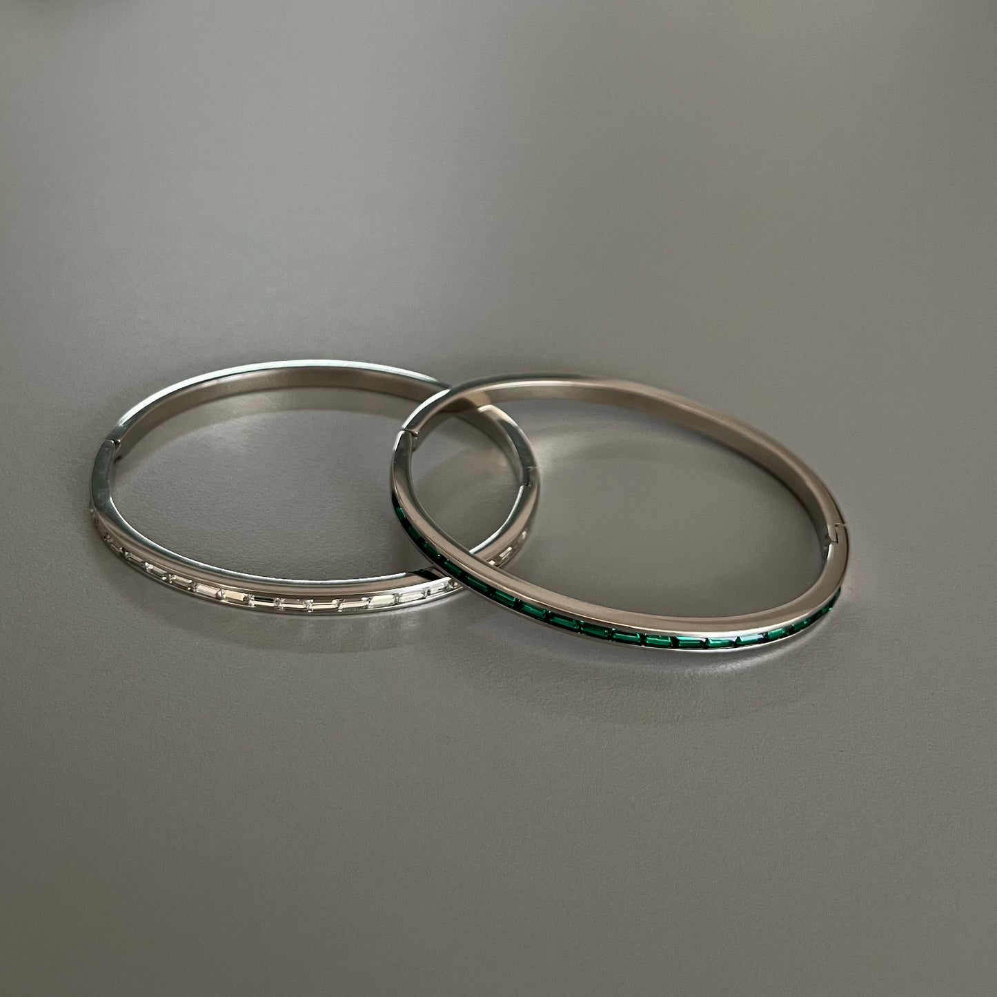 Brazalete baguette plateado