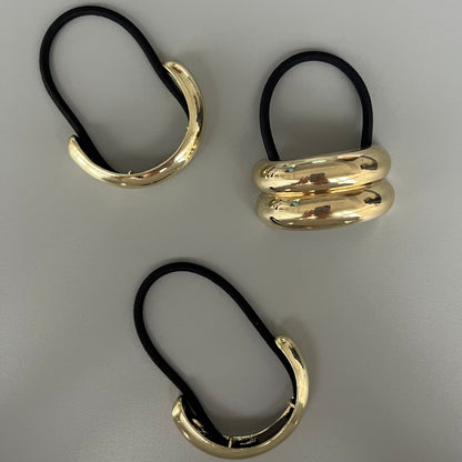 Set hair cuffs dorados