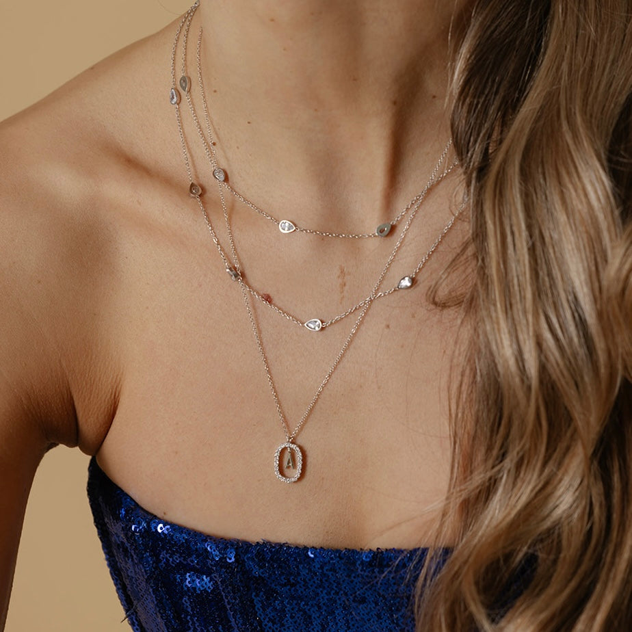 Collar zirconias de gota
