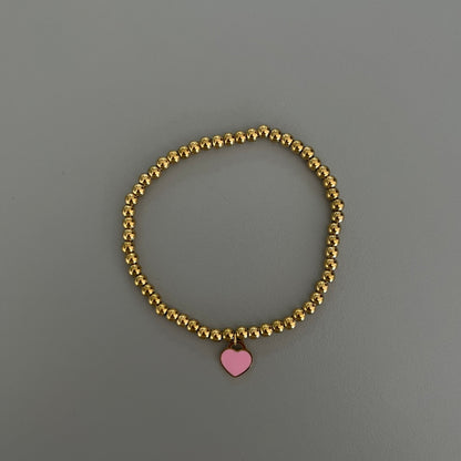 Pulseras corazón esmalte