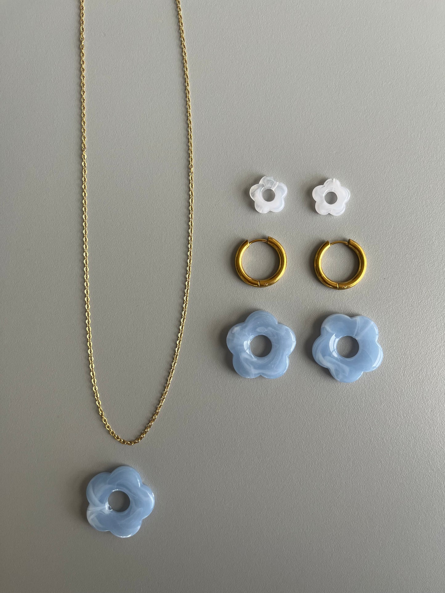 Set flores azules