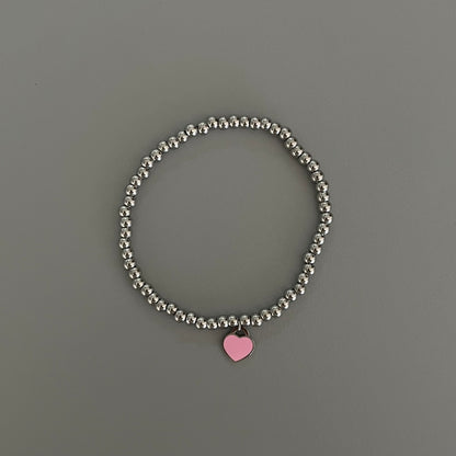 Pulseras corazón esmalte