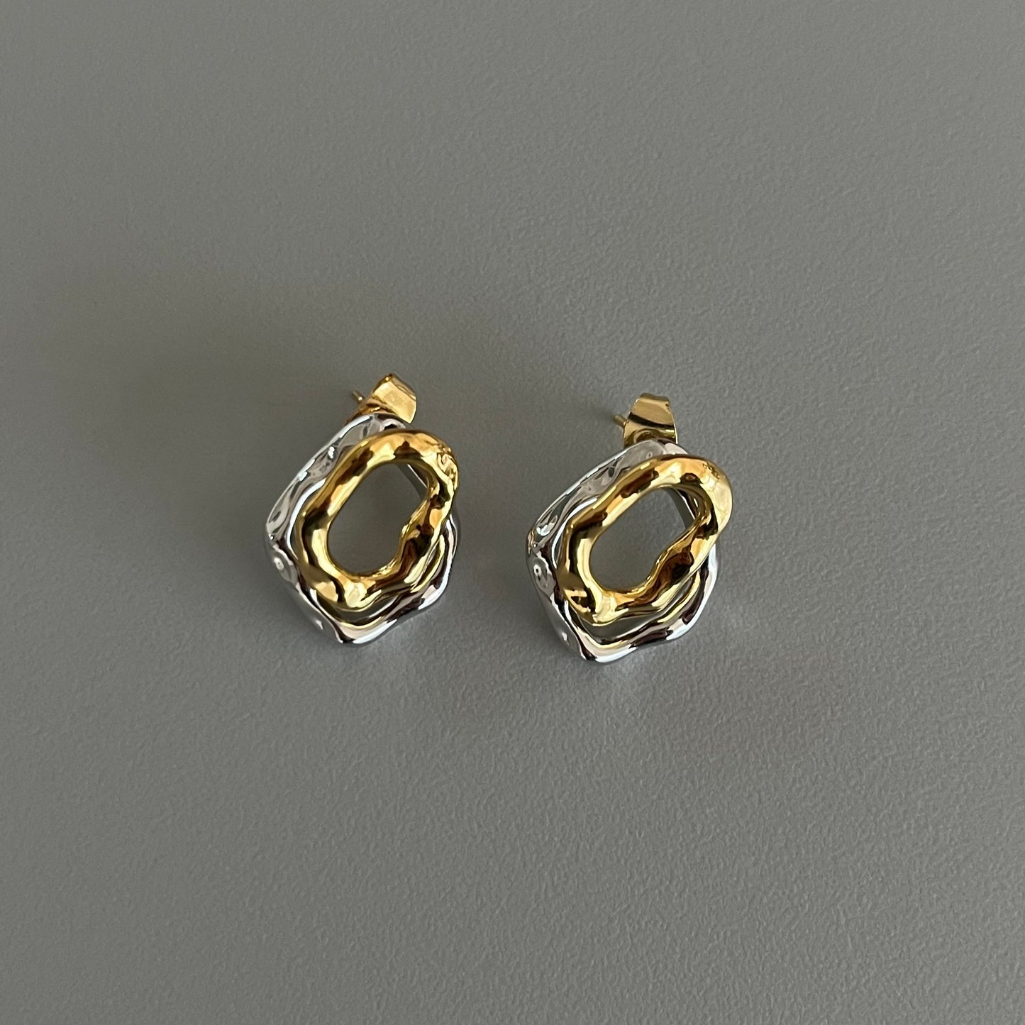 Aretes aros combinados