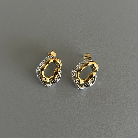 Aretes aros combinados