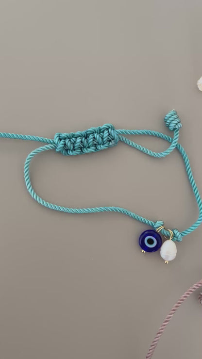 Pulsera de cuerda con ojo