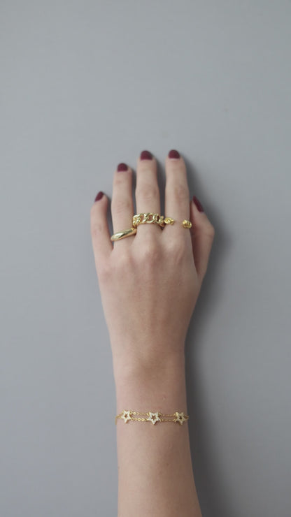 Anillo cadena plata