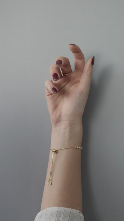 Pulsera zirconias ajustable
