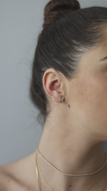Aretes mariposa oro 10k