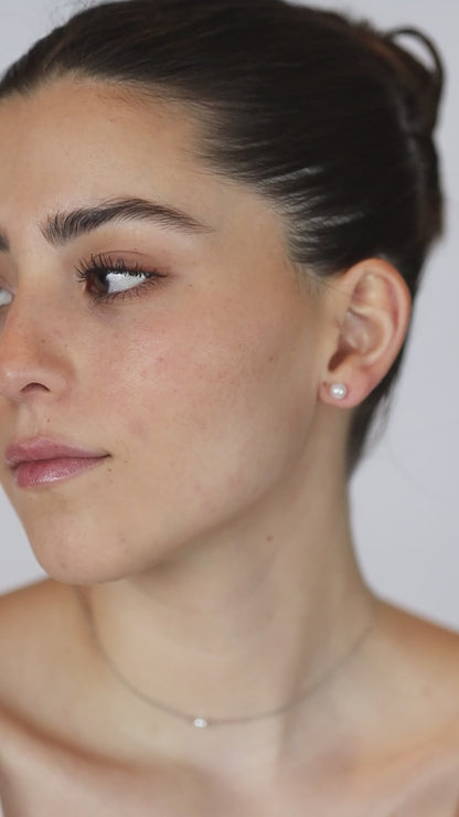 Aretes perla tres tamaños