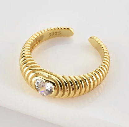 Anillo vintage con corazón