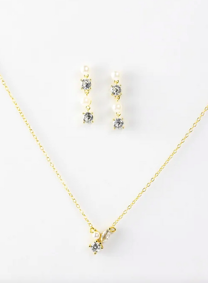 Set zirconias y perlas