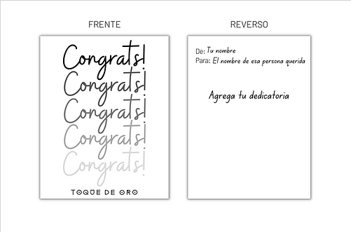 Empaque "Congrats"