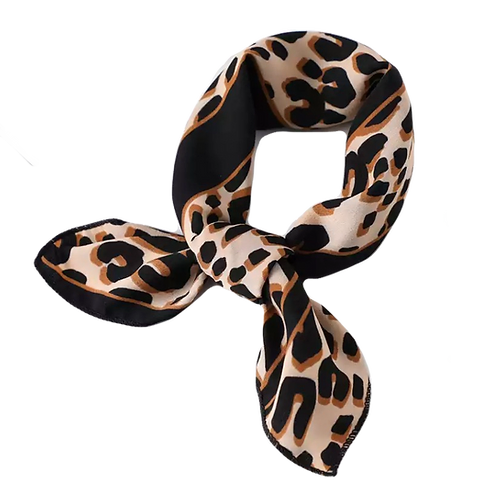 Mascada estampado leopardo café