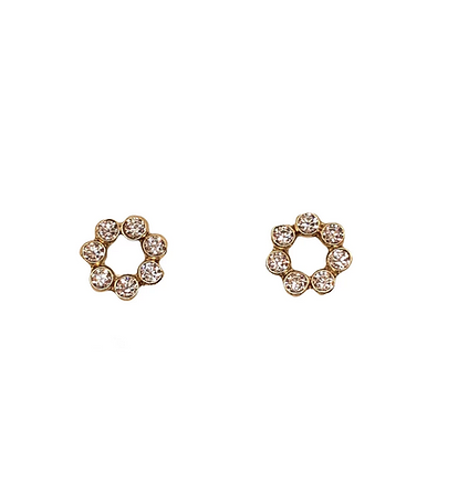 Piercing círculo con zirconias 10k