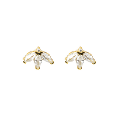 Aretes media flor