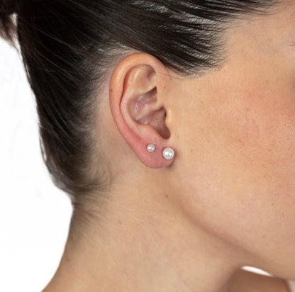 Aretes perla tres tamaños