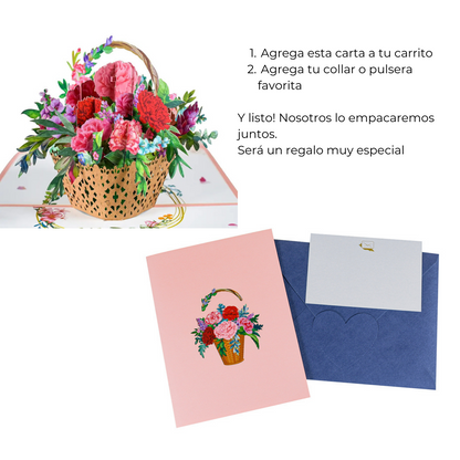 Carta 3D flores