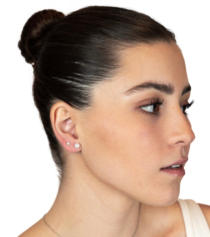 Aretes perla tres tamaños